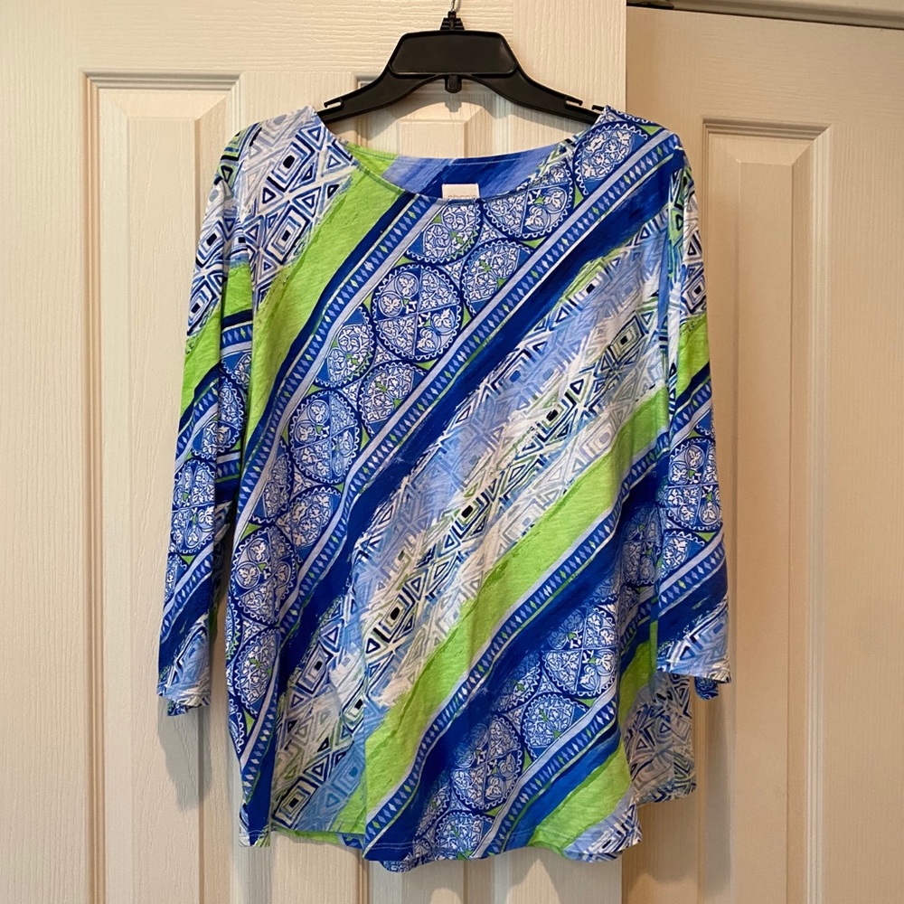 Chico’s Patterned 3/4 sleeve top